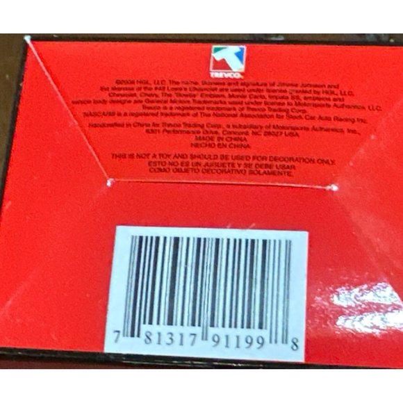 2008 Lowe's Nascar Jimmie Johnson #48 Ornament 3" (Comes w/Original Box) - Picture 9 of 16